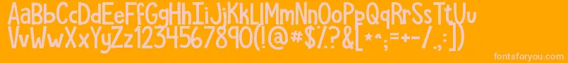 Kgshepersisted Font – Pink Fonts on Orange Background