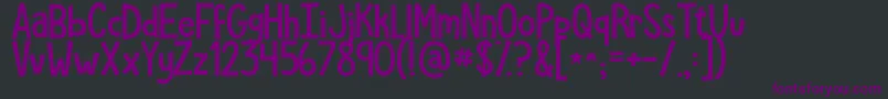 Kgshepersisted Font – Purple Fonts on Black Background