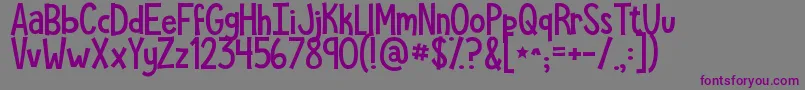 Kgshepersisted Font – Purple Fonts on Gray Background
