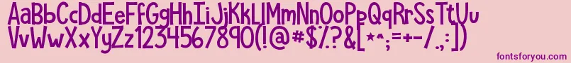 Kgshepersisted Font – Purple Fonts on Pink Background