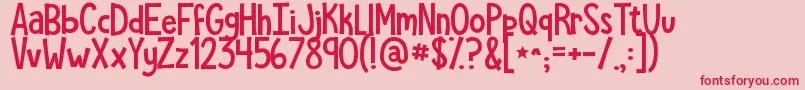 Kgshepersisted Font – Red Fonts on Pink Background