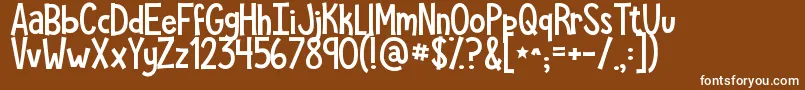 Kgshepersisted Font – White Fonts on Brown Background