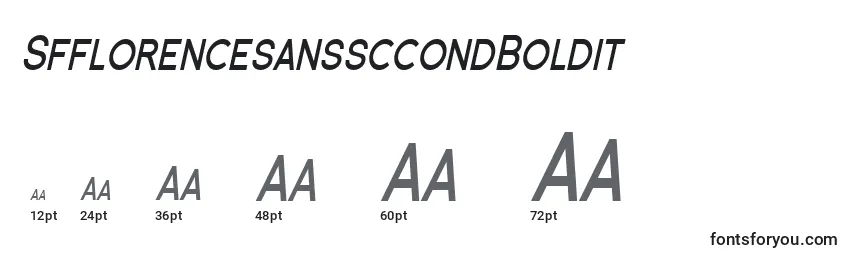 Размеры шрифта SfflorencesanssccondBoldit