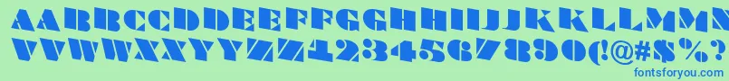 ABraggatitulspdn Font – Blue Fonts on Green Background