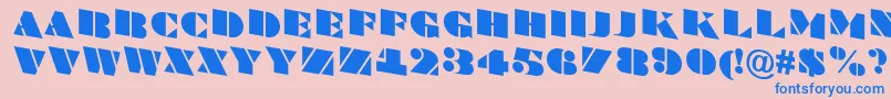 ABraggatitulspdn Font – Blue Fonts on Pink Background