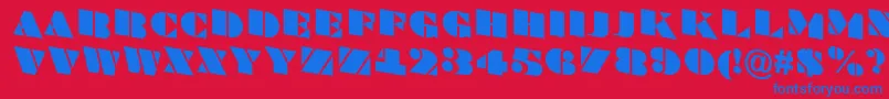 ABraggatitulspdn Font – Blue Fonts on Red Background