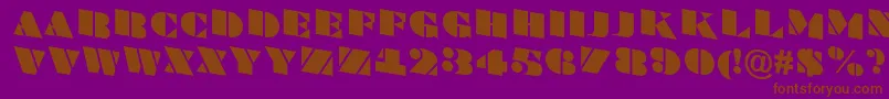 ABraggatitulspdn Font – Brown Fonts on Purple Background