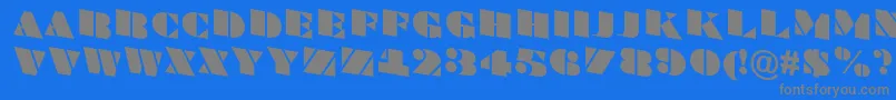 ABraggatitulspdn Font – Gray Fonts on Blue Background