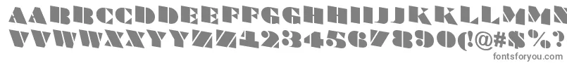 フォントABraggatitulspdn – 白い背景に灰色の文字