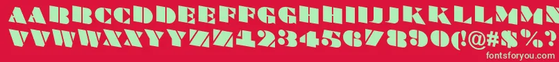 ABraggatitulspdn Font – Green Fonts on Red Background