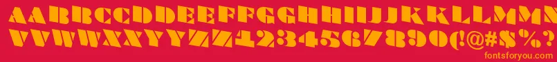 ABraggatitulspdn Font – Orange Fonts on Red Background