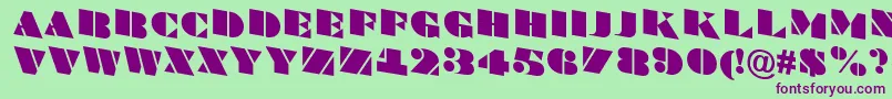 ABraggatitulspdn Font – Purple Fonts on Green Background