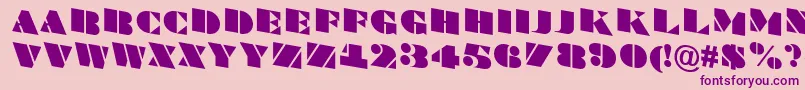 ABraggatitulspdn Font – Purple Fonts on Pink Background