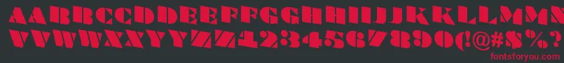 ABraggatitulspdn Font – Red Fonts on Black Background