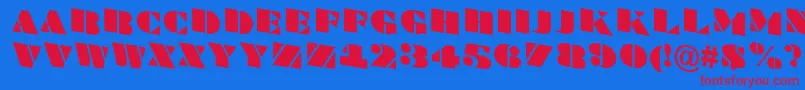 ABraggatitulspdn Font – Red Fonts on Blue Background