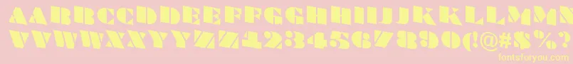 ABraggatitulspdn Font – Yellow Fonts on Pink Background