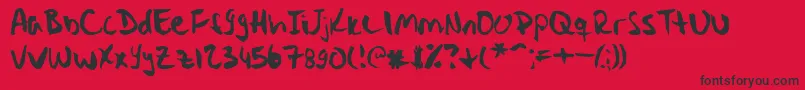 Stryka ffy Font – Black Fonts on Red Background