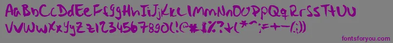 Шрифт Stryka ffy – фиолетовые шрифты на сером фоне