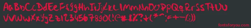 Stryka ffy Font – Red Fonts on Black Background