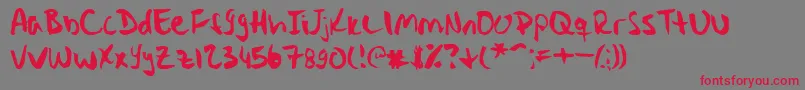Stryka ffy Font – Red Fonts on Gray Background