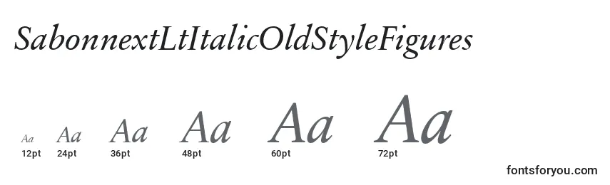 SabonnextLtItalicOldStyleFigures Font Sizes