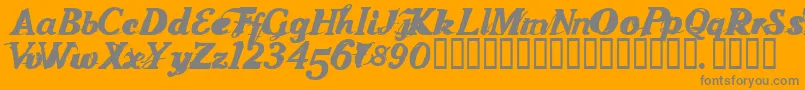 フォントFoodshow – オレンジの背景に灰色の文字