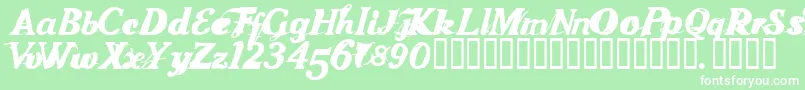 Foodshow Font – White Fonts on Green Background
