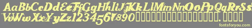 Foodshow Font – Yellow Fonts on Gray Background