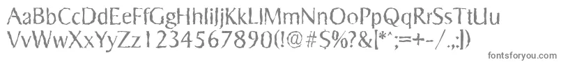 SigvarrandomLightRegular-fontti – harmaat kirjasimet valkoisella taustalla