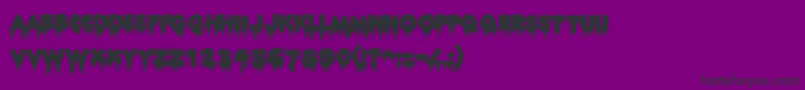 フォントRocky ffy – 紫の背景に黒い文字