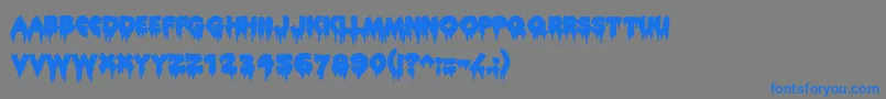 Шрифт Rocky ffy – синие шрифты на сером фоне