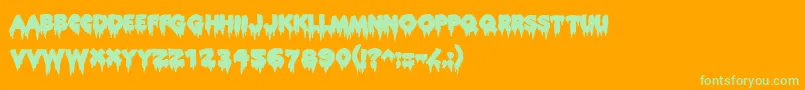 Rocky ffy-fontti – vihreät fontit oranssilla taustalla