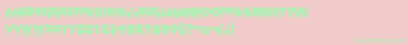 Rocky ffy-Schriftart – Grüne Schriften auf rosa Hintergrund