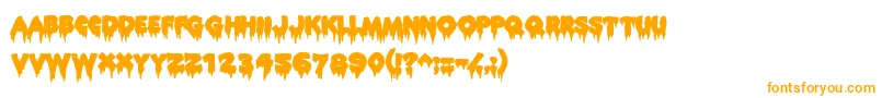 フォントRocky ffy – 白い背景にオレンジのフォント