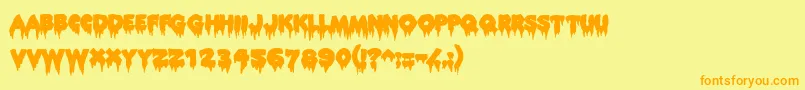 Шрифт Rocky ffy – оранжевые шрифты на жёлтом фоне