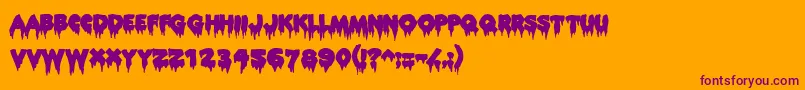 Rocky ffy-fontti – violetit fontit oranssilla taustalla