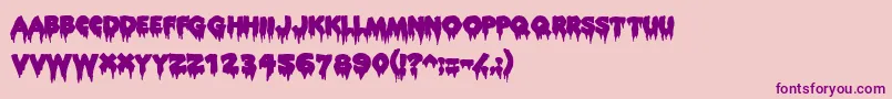 Шрифт Rocky ffy – фиолетовые шрифты на розовом фоне