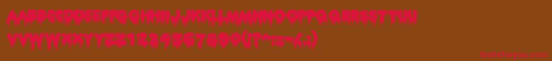 Rocky ffy Font – Red Fonts on Brown Background