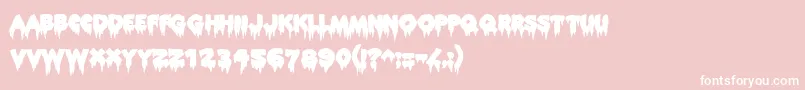 Rocky ffy-fontti – valkoiset fontit vaaleanpunaisella taustalla