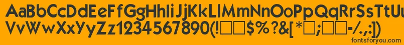 Kabeldemi Font – Black Fonts on Orange Background