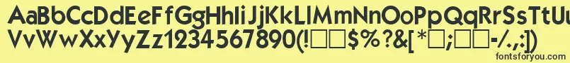 Kabeldemi Font – Black Fonts on Yellow Background