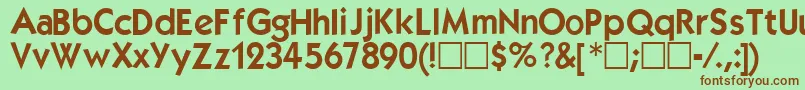 Kabeldemi Font – Brown Fonts on Green Background