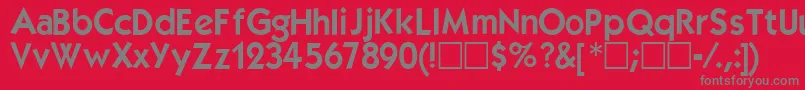 フォントKabeldemi – 赤い背景に灰色の文字
