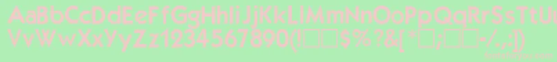 Шрифт Kabeldemi – розовые шрифты на зелёном фоне