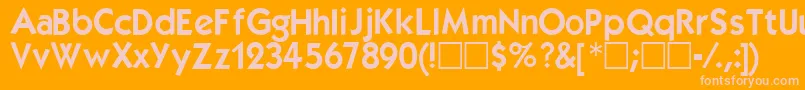 Kabeldemi Font – Pink Fonts on Orange Background