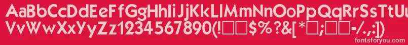 フォントKabeldemi – 赤い背景にピンクのフォント