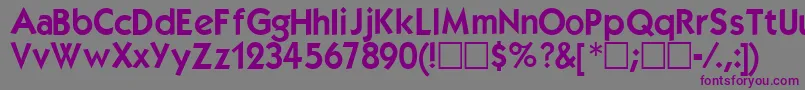 Kabeldemi-fontti – violetit fontit harmaalla taustalla