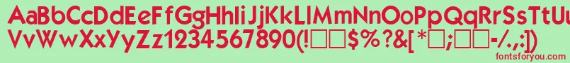 Kabeldemi Font – Red Fonts on Green Background