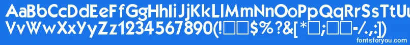 Kabeldemi Font – White Fonts on Blue Background