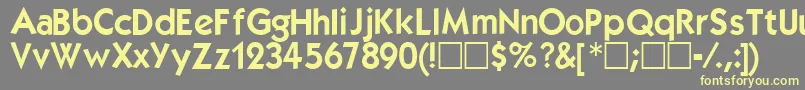 Kabeldemi Font – Yellow Fonts on Gray Background